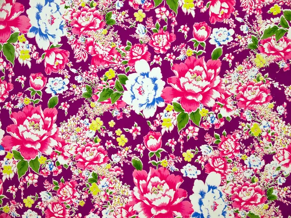 Klasická tkaniny s květinovým vzorem na pozadí — Stock fotografie