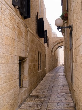 Israel - Jerusalem Old City Alley Jewish quarter clipart