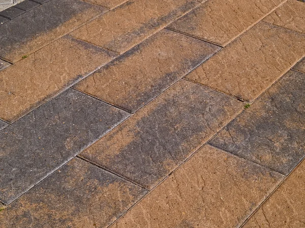 Dettagli di piastrelle da giardino in pietra — Foto Stock