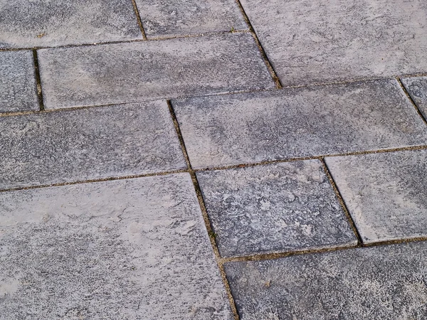 详细信息的灰色石头花园瓷砖 — 图库照片