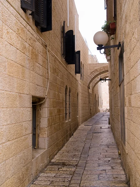 以色列-耶路撒冷旧城胡同犹太区 — 图库照片