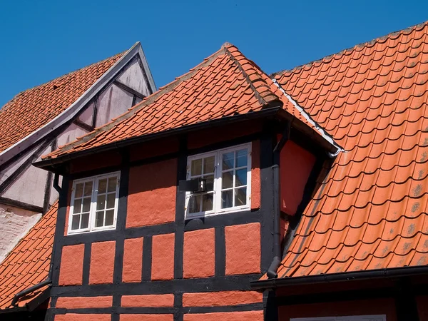 Details van traditioneel oud Deens huis — Stockfoto