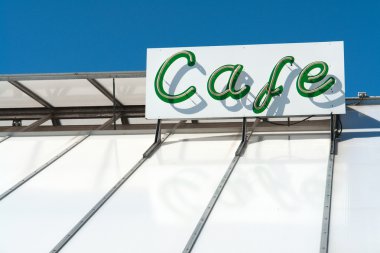 Classic cafe coffee shop neon sign clipart