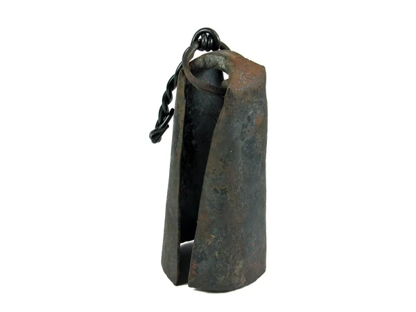 Traditionella handgjorda metall bell Afrika isolerade — Stockfoto