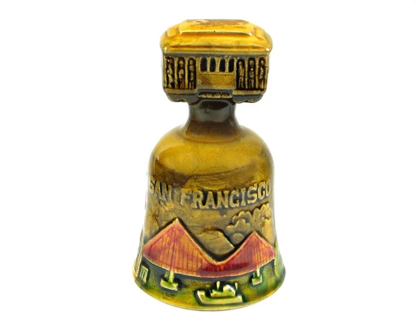 Poarta de Aur San Fransisco clopot izolat — Fotografie, imagine de stoc