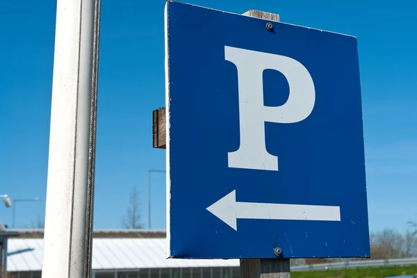 Parking teken horizontale afbeelding — Stockfoto