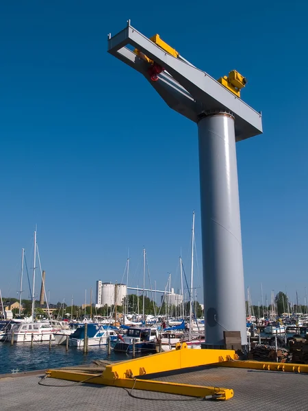 Boat lifter crane — Stock Photo, Image