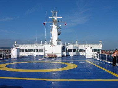 Helipad on a ship clipart