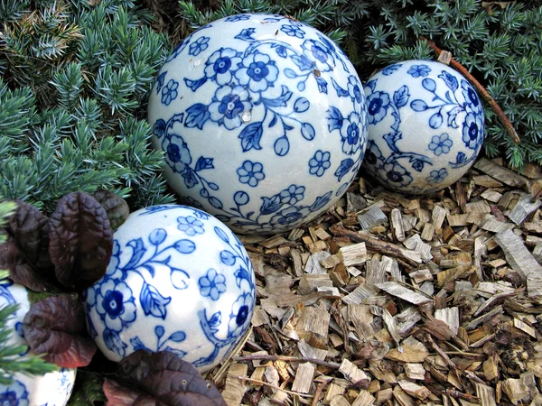 Decorative porcelain balls — Stock Photo, Image