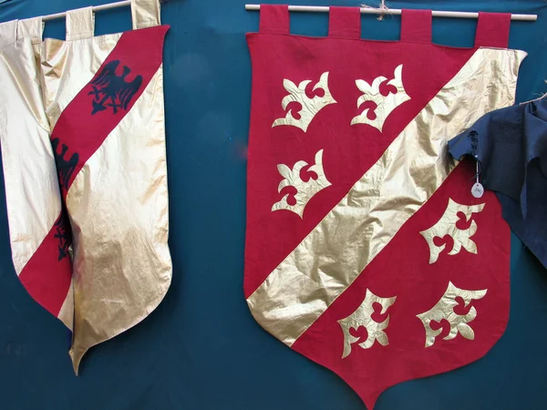 Banderas medievales — Foto de Stock