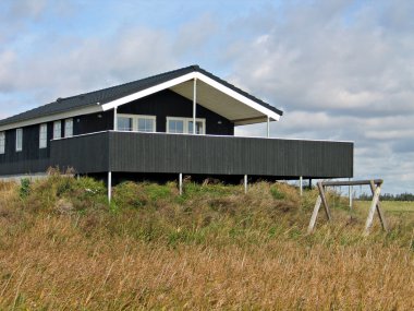 Wooden summer house West Coast Denmark clipart