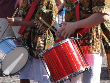 Brazil samba carnival drums clipart