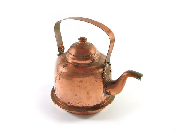 Copper kettle isolated — Stock Photo, Image