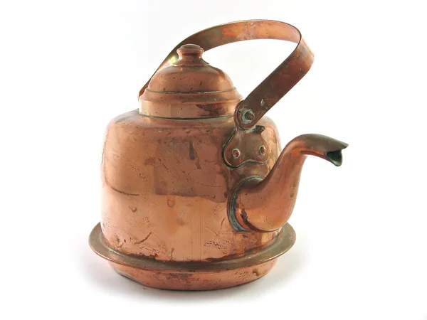Copper kettle isolated — Stock Photo, Image