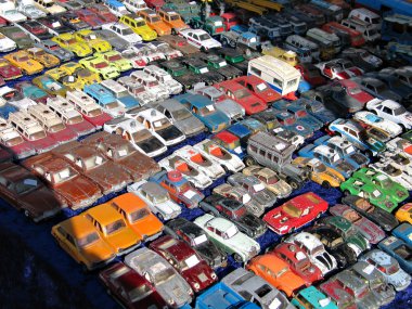 Model toy cars collection clipart