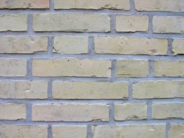 Wall of light yellow bricks