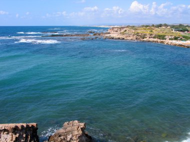 eski şehir caesarea İsrail'in liman koyu