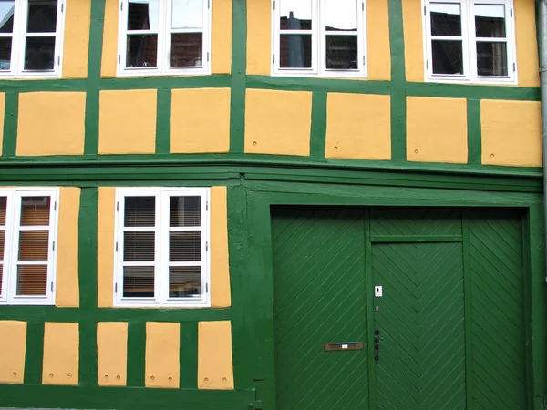 Details voor een typische oude huis horsens, Denemarken — Stockfoto