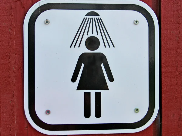 Signe de douche pour femmes — Photo