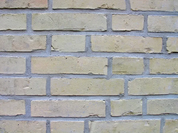 Wall of light yellow bricks — Stock Photo, Image