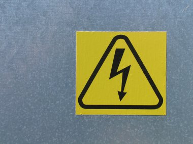 High voltage electricity warning sign clipart