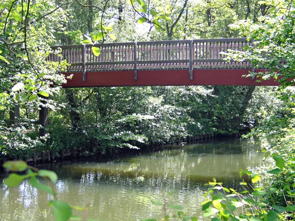 stock image Small bridge over river