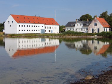 Mansion big farmhouse Funen Denmark clipart