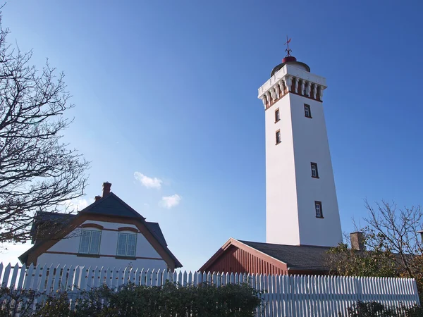 Lighthouse in Helnaes Denmark — Stock Photo, Image