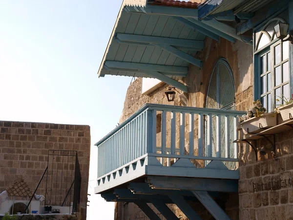 Středomořské italské balkón terasa — Stock fotografie
