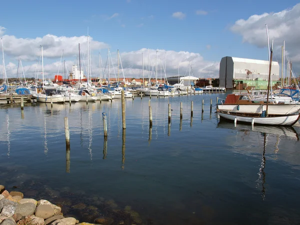 Yachts marina assens Danmark — Stockfoto