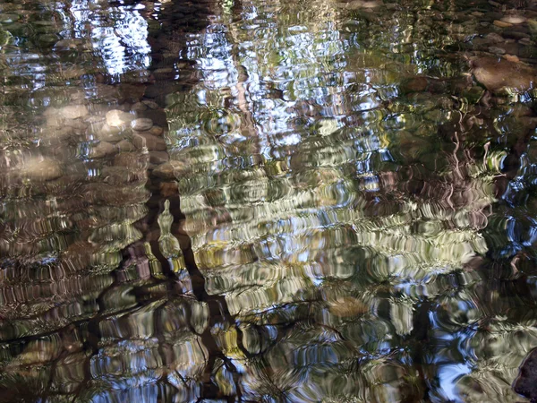Уникальное абстрактное фоновое отражение природы в воде — стоковое фото