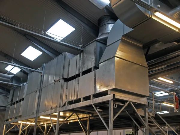 Industrial factory plant HVAC ventilation — Stock Photo, Image