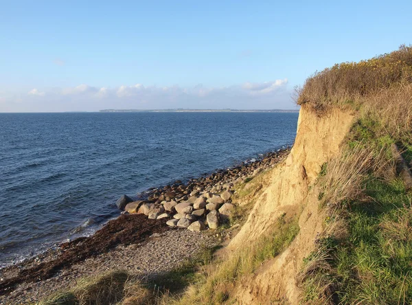Cliffs by the seashore Denmark — Stock Photo, Image