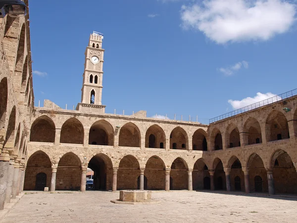 Akko Acre Israel Khan Al-Umdan Torre otomana — Fotografia de Stock