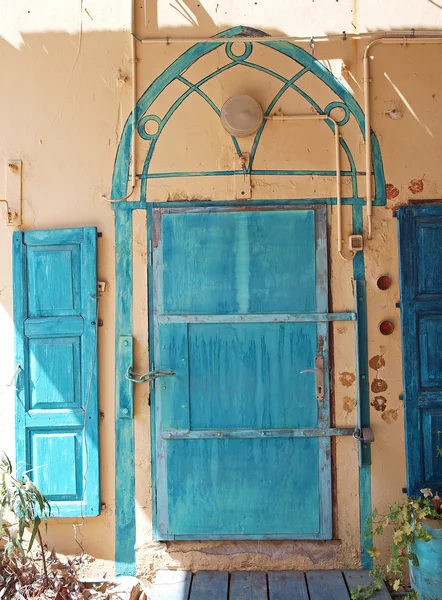 Geleneksel Yunan evde giriş — Stok fotoğraf
