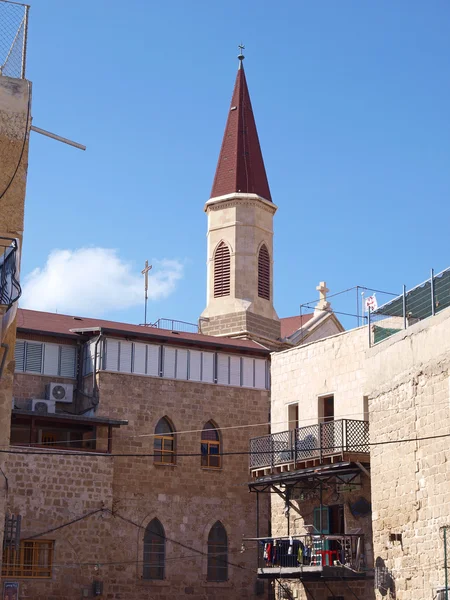 Grieks-orthodoxe kerk toren Israël — Stockfoto