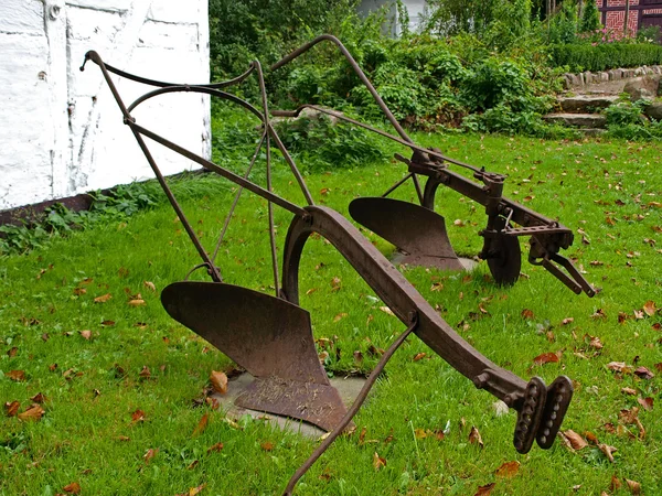 Old rusty plow plough — Stock Photo, Image