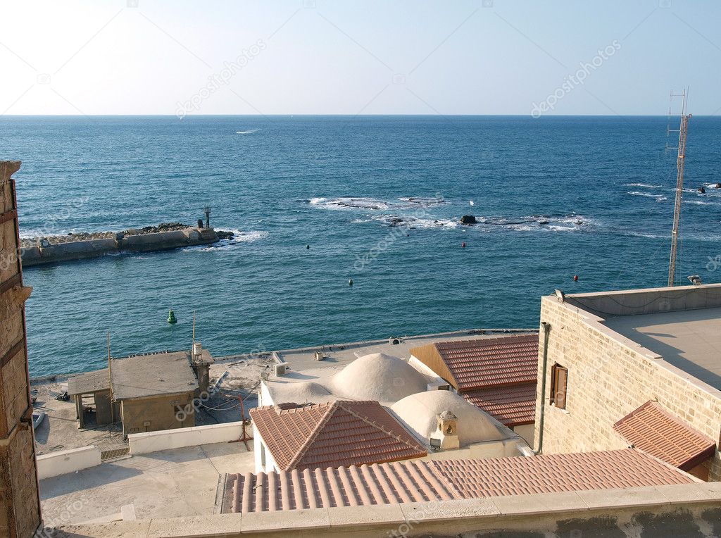 View of the Mediterranean Sea Jaffa Israel