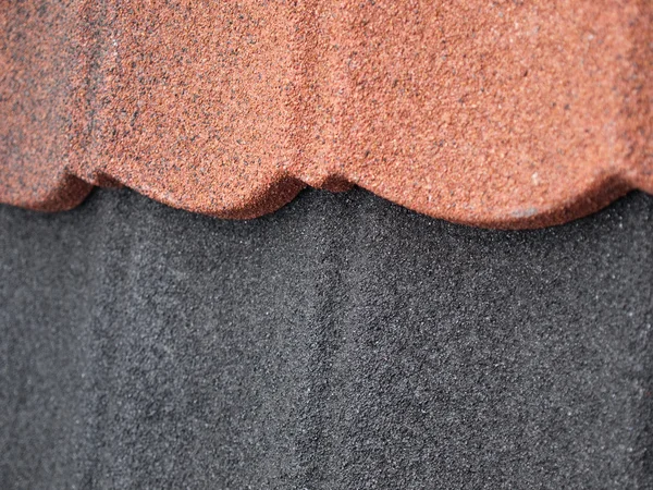 Modern metal roof tiles in closeup view — Stock Photo, Image