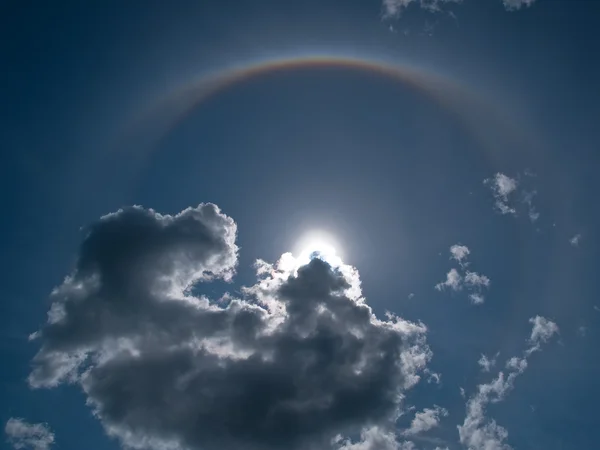 Halo icebow chmura chmury formacji — Zdjęcie stockowe