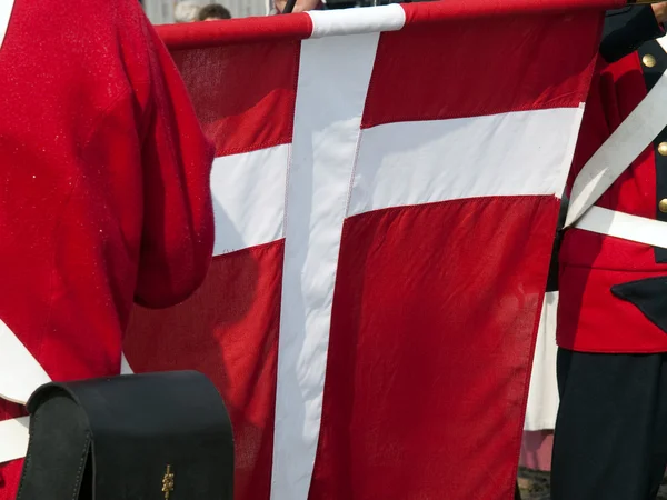 Государственный флаг Дании — стоковое фото