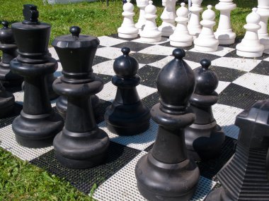 Giant street chess game clipart