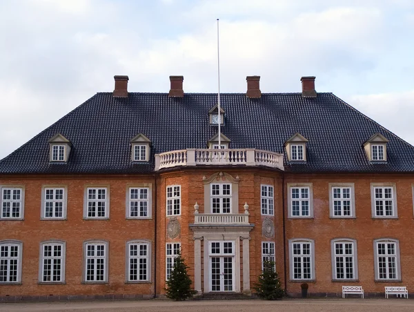 Μεγάλο όμορφο αρχοντικό σπίτι περιουσία Δανία — Φωτογραφία Αρχείου