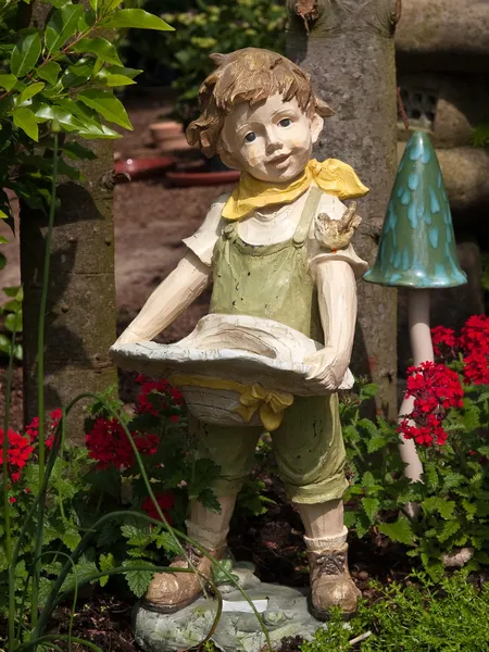 statue jardin enfants baiser statuette garçon fille été garden