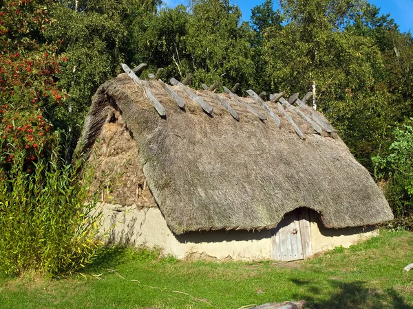 Maison d'âge viking dans un village — Photo