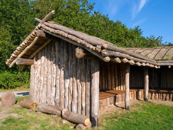 Granja de almacenamiento de la edad vikinga en un pueblo — Foto de Stock