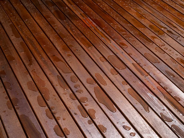 Belo piso de madeira mahogny — Fotografia de Stock