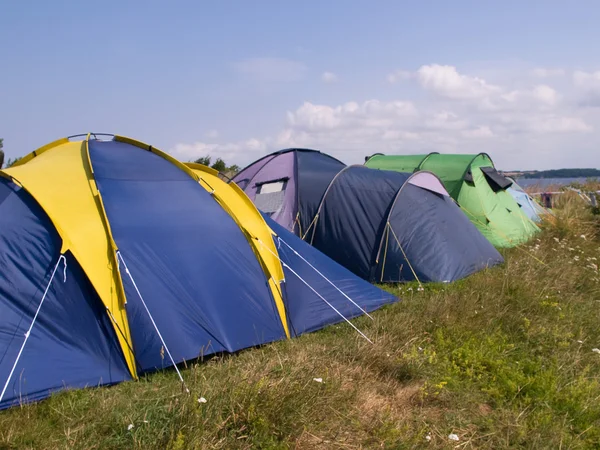 Stad van kleurrijke tenten — Stockfoto