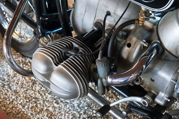 Detalhes de uma famosa motocicleta alemã — Fotografia de Stock