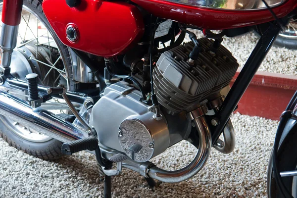 Details van een beroemde 70s Japanse motorfiets — Stockfoto